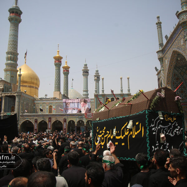عزاداری هیئات مذهبی در سوگ پیامبر اعظم(ص) و امام حسن مجتبی(ع) در حرم بانوی کرامت