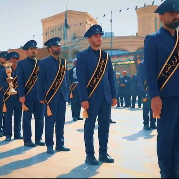 عزاداری خادمان در حرم بانوی کرامت در روز شهادت امام رئوف