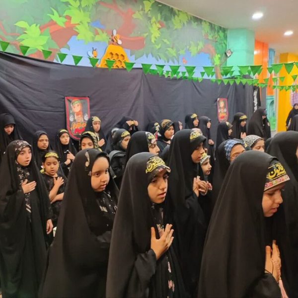 محفل عزاداری ویژه کودکان در سوگ حضرت معصومه(س) + تصاویر