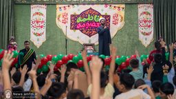 جشن باشکوه بچه‌های بهشت در حرم مطهر بانوی کرامت