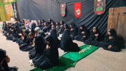 هیئت هفتگی زیر گنبد طلا در روز شهادت حضرت معصومه سلام الله علیها برگزار شد