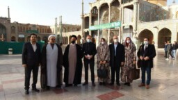 The German Ambassador to Iran, in the Holy Shrine of Lady Fatima Masuma